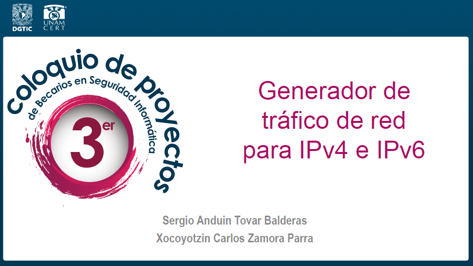 Generador de trfico de red para IPv4 e IPv6 Traffgen